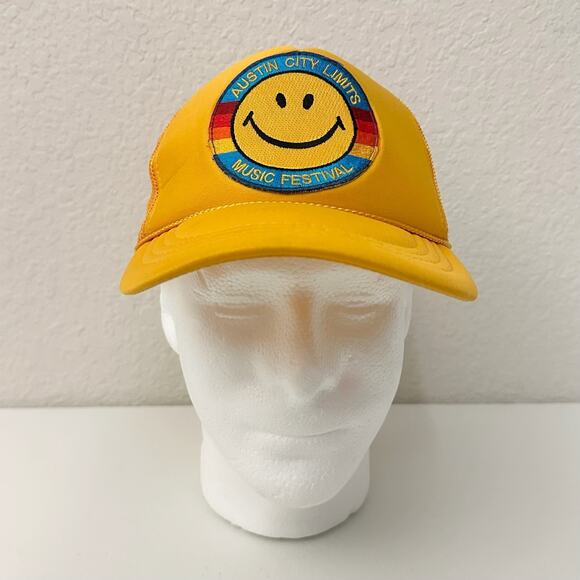 AVIATOR NATION Smiley Trucker Hat Austin City Limits Music Festival Rainbow Snap - Picture 2 of 11